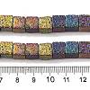 Blaking Painted Natural Lava Rock Beads Strands G-B086-B01-01B-4