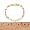 Brass Rhombus Clear Cubic Zirconia Cup Chain Necklaces for Women NJEW-U033-02G-5