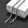 Non-Tarnish 304 Stainless Steel Rope Chain Necklaces NJEW-F226-03P-06-2