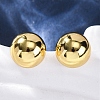 Half Round 304 Stainless Steel Stud Earrings EJEW-A125-80A-G-2