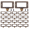 25Pcs Rectangle Zinc Alloy Label Frame Card Holder AJEW-FH0008-75D-1