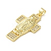 Brass Micro Pave Cubic Zirconia Pendants KK-A212-05C-G-2