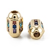 Brass Micro Pave Cubic Zirconia Beadsong-Lasting Plated ZIRC-P089-24A-G01-3