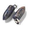 Natural Sodalite Pointed Pendants G-B127-18P-10-2