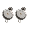 Tarnish Resistant 201 Stainless Steel Stud Earrings Findings STAS-K279-01B-P-2