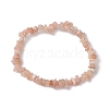 Natural Sunstone Chip Beads Stretch Bracelets for Women BJEW-JB10688-02-1