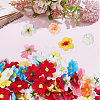 200Pcs 4 Styles Cloth Artificial FLower AJEW-SP0003-68-7