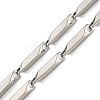 201 Stainless Steel Rectangle Bar Link Chain Necklaces NJEW-Q336-05B-P-5