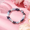 2Pcs Adjustable Natural Gemstone Braided Beads Bracelets & Stretch Bracelets Sets BJEW-JB10995-4