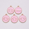Alloy Enamel Pendants X-ENAM-S124-01B-09D-2