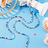 2 Starnds Electroplate Transparent Glass Beads Strands EGLA-TADJ0001-07-4