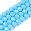Opaque Solid Color Imitation Jade Glass Beads Strands LS-EGLA-A044-P6mm-D08-1