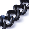 Handmade Acrylic Curb Chains AJEW-JB00591-01-1