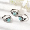 Natural Amazonite Finger Rings RJEW-A084-05AS-08-1