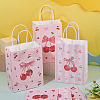 9Pcs 3 Styles Paper Cherry Printed Carry Storage Tote Bags ABAG-TA0001-99-4
