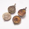 Brass Locket Pendants KK-K176-13AB-3