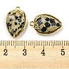 Natural Dalmatian Jasper Faceted Pendants G-M431-06G-05-3