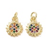 Brass Micro Pave Cubic Zirconia Charms KK-E068-VF173-2