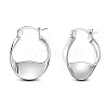 SHEGRACE Rhodium Plated 925 Sterling Silver Hoop Earrings JE903A-1