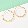Brass Hoop Earrings for Women EJEW-A156-17C-G-1