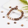 Olycraft Natural Coconut Shell Rondelle Bead Strands COCB-OC0001-001B-6