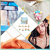 8Pcs 8 Style Pride Rainbow Alloy Enamel Pendant Stitch Markers HJEW-NB00030-6