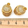 Rack Plating Brass Micro Pave Cubic Zirconia Pendants KK-Z063-49G-01-3