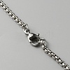 Stainless Steel Box Chain Necklace for Men Women NJEW-TAC0007-13-2