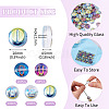 100Pcs 5 Styles Transparent Electroplated UV Plating Glass Beads GLAA-TA0003-19C-4