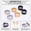 Unicraftale 6Pcs 3 Colors 316 Stainless Steel Ear Tunnels Plugs Gauges STAS-UN0034-11A-4