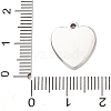 304 Stainless Steel Pendant Cabochon Settings STAS-Z204-04P-07-3
