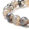 Natural Dragon Veins Agate Beaded Stretch Bracelets BJEW-D446-D-20-3