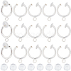 SOFPLATE 30Pcs Brass Clip-on Hoop Earring Findings KK-SP0001-24S-1