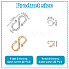 40Pcs 2 Colors Ion Plating(IP) 304 Stainless Steel S-Hook Clasps STAS-PH0007-27-2