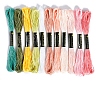 11Bundles 11 Colors Hand-woven Embroidery Cotton Threads PW-WGA0E47-01-1