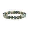 8MM Natural Mixed Stone Round Beads Strerch Bracelets Set for Men Women BJEW-JB07409-5