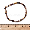 Natural Mookaite Round Bead Stretch Bracelets BJEW-L594-B05-3