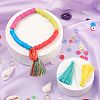 DIY Tassel Charm Heishi Beads Jewelry Set Making Kit DIY-FS0002-39-6