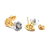 Clear Cubic Zirconia Diamond Dangle Stud Earrings EJEW-G292-06G-3