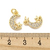 Brass Micro Pave Clear Cubic Zirconia Charms KK-Z044-17B-3