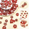 120Pcs 12 Styles Plating Acrylic Beads OACR-YW0004-26-2