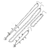 Heart 304 Stainless Steel Double Necklaces & Bracelets Sets for Women SJEW-F226-03P-2