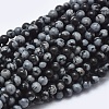 Natural Snowflake Obsidian Beads Strands G-A177-04-21-1