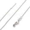 1mm Rack Plating Brass Cable Chain Adjustable Slider Necklaces for Women Men MAK-L044-04P-4