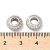 Brass Micro Pave Cubic Zirconia European Beads X-KK-A254-03B-P-2