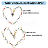 6Pcs 2 Style Acrylic Number Bead Knitting Row Counter Chains HJEW-SC0001-50-2