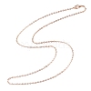 Brass Cable Chains Necklace Making MAK-N029-01RG-4