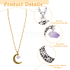 FIBLOOM 6Pcs 6 Style Synthetic Quartz Crystal & Citrine Chips Pendant Necklaces Set NJEW-FI0001-24-4