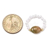 Natural Indian Agate Stretch Rings for Women RJEW-JR00911-3