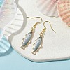 Light Gold Alloy Enamel Dangle Earrings EJEW-JE05607-06-2